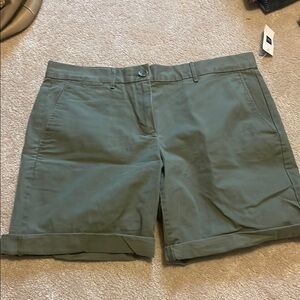 GAP Green Bermuda Shorts Cotton Twill